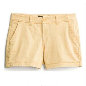 LIVERPOOL Johnny Mid Rise Stretch Shorts Butter Yellow 12/31